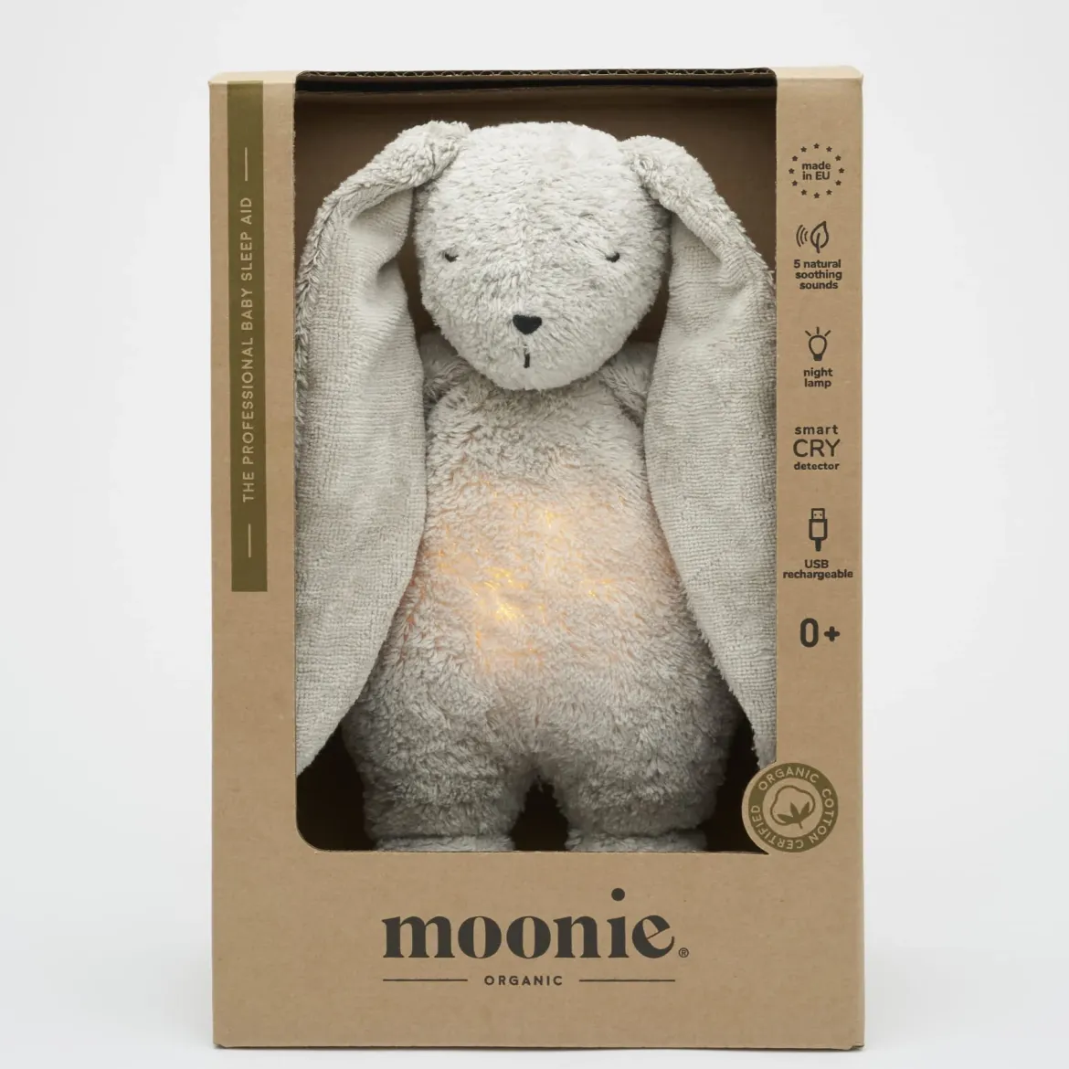Moonie Einschlafhase | Organic Grau