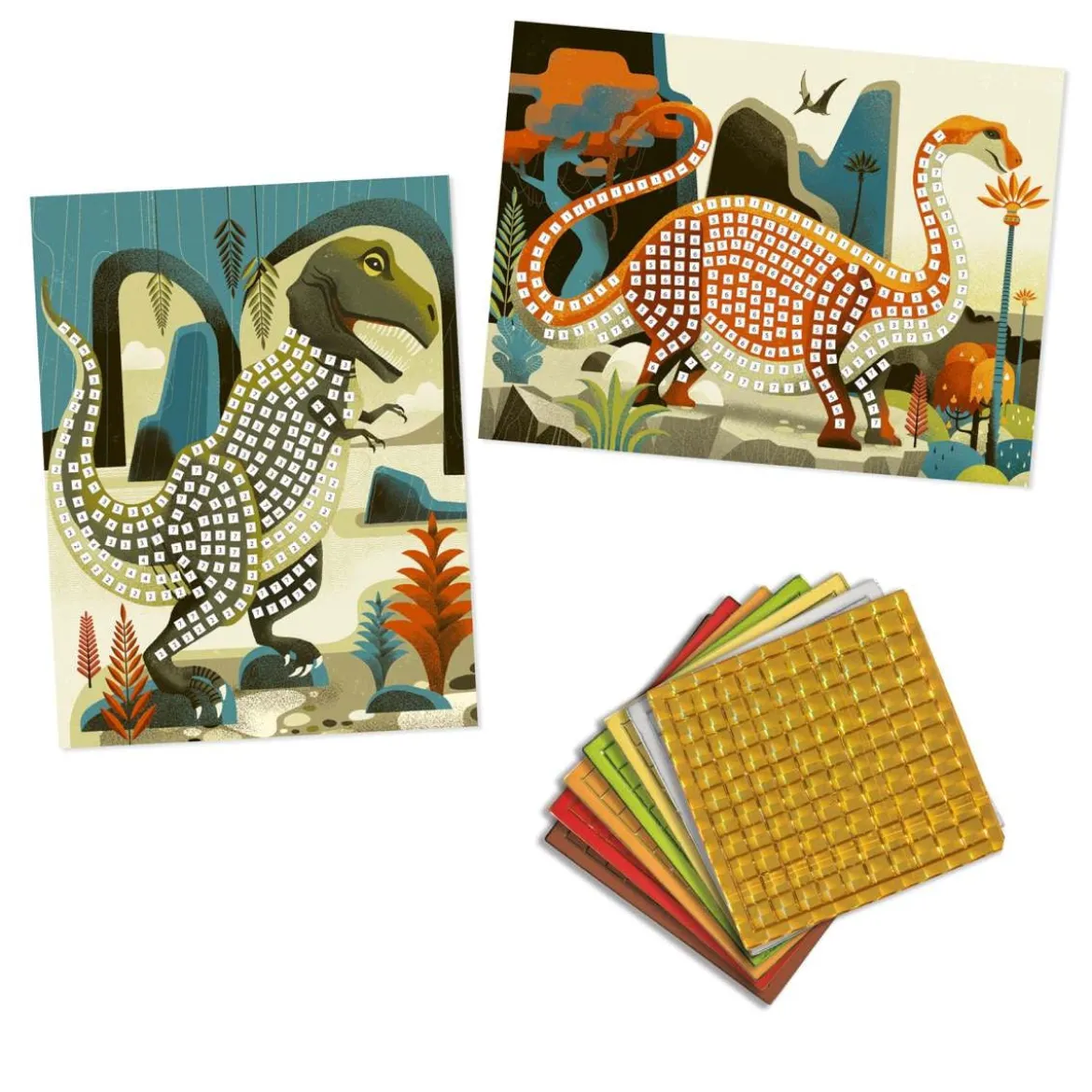 Mosaik Bastelset | Metallische Dinosaurier