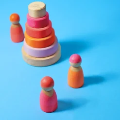 Neonfreunde Pink | 3 Figuren aus Naturholz