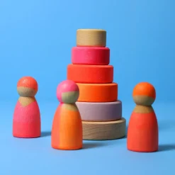 Neonfreunde Pink | 3 Figuren aus Naturholz