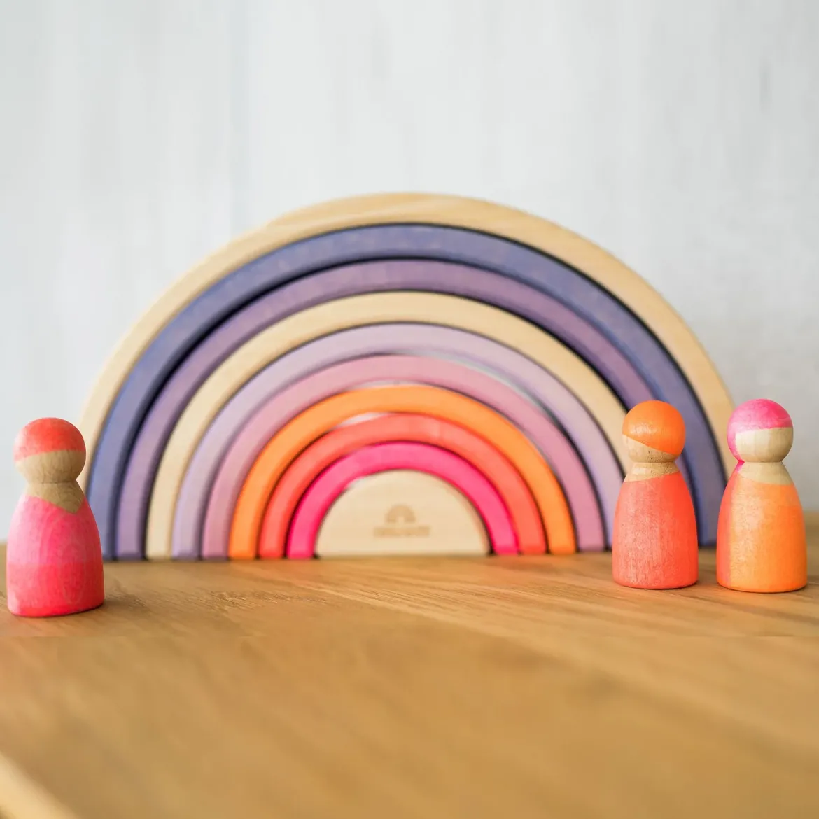 Neonfreunde Pink | 3 Figuren aus Naturholz
