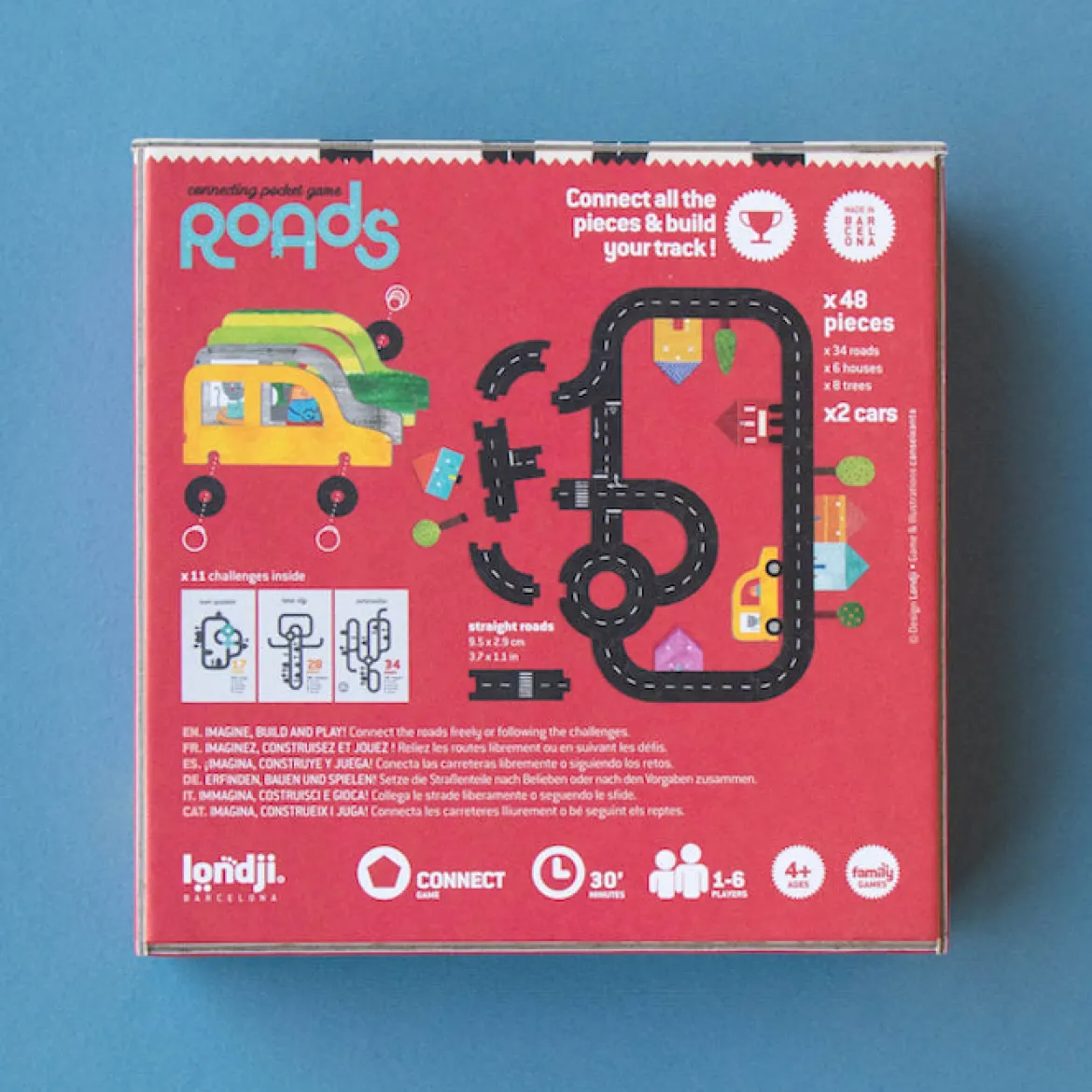 Pocket-Spiel & Puzzle Roads | 48 Teile