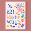 Postkarte | Du bist wundervoll