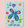 Postkarte zum Geburtstag | Happy birthday | Schmetterling