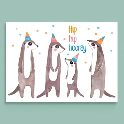 Postkarte zum Geburtstag | Hip Hip Hooray