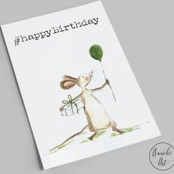 Postkarte zum Geburtstag | Maus | #happyBirthday