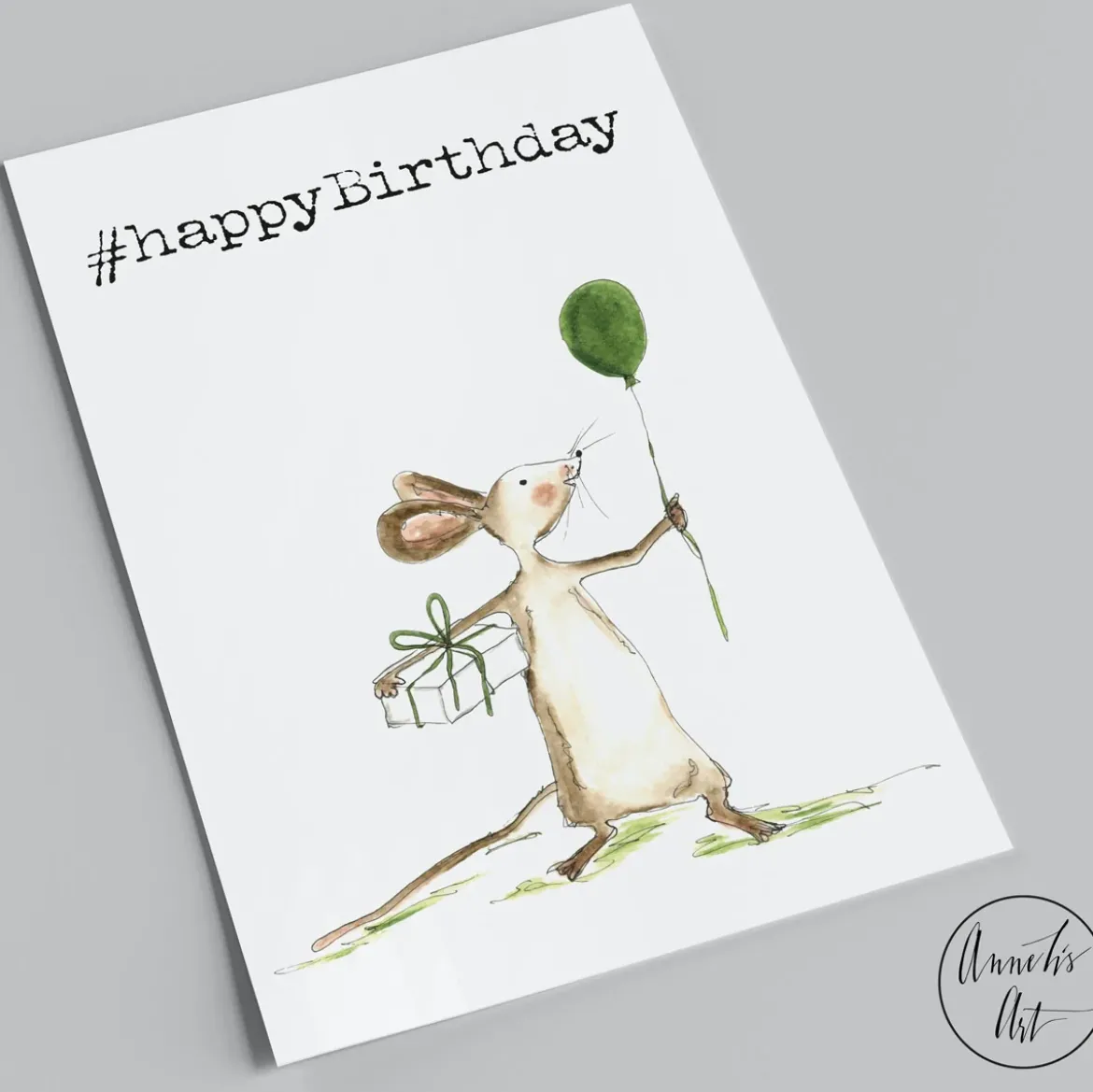 Postkarte zum Geburtstag | Maus | #happyBirthday