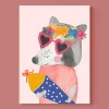 Postkarte zur Einschulung | Waschbär