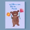Postkarte zur Geburt | Willkommen kleiner Mensch