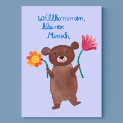 Postkarte zur Geburt | Willkommen kleiner Mensch