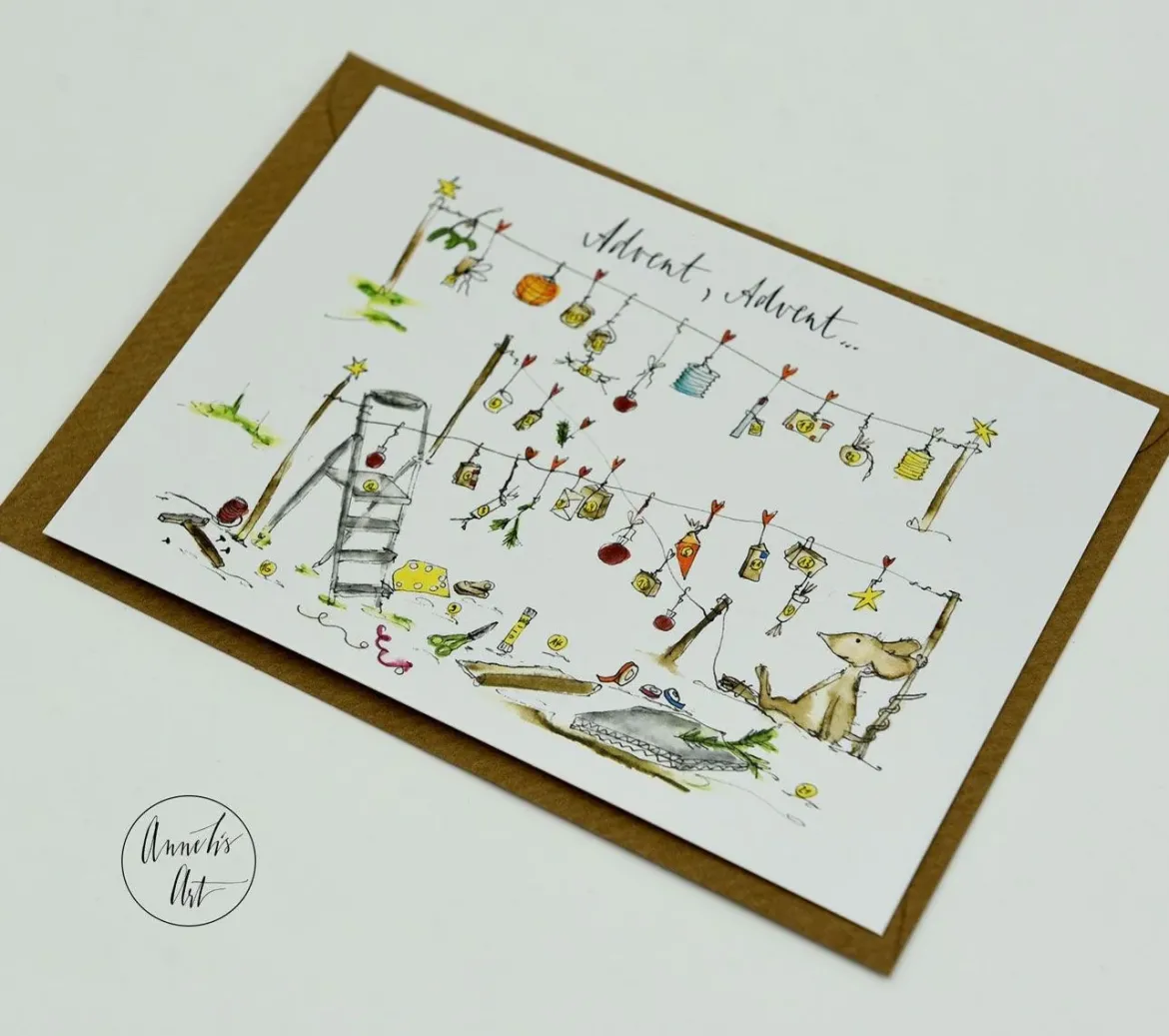 Postkarte zu Weihnachten | Advent, Advent…