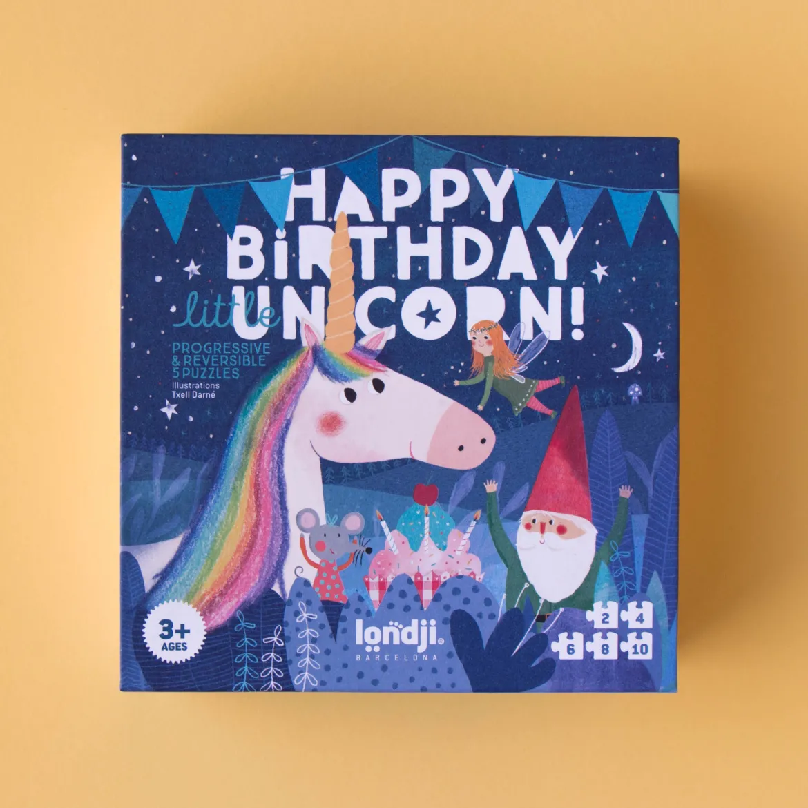 Puzzle Happy Birthday Unicorn | 5 Einzelpuzzle