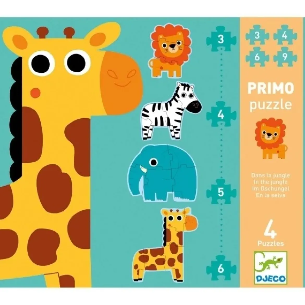 Puzzle Im Dschungel | 3, 4, 5 & 6 Teile