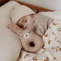 Rassel aus Baby-Alpakawolle | Teddy sandfarben