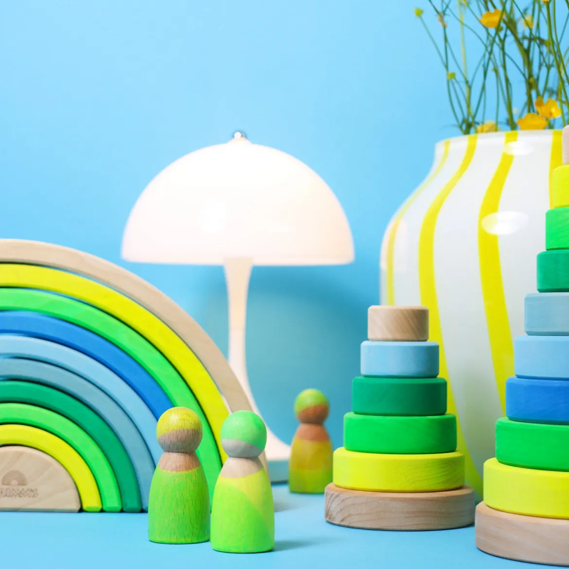 Regenbogen Neongrün | 10 Teile