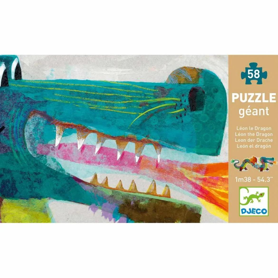 Riesenpuzzle | Leon der Drache | 58 Teile