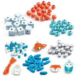 Schmuck basteln | Holzperlen kleine Tiere