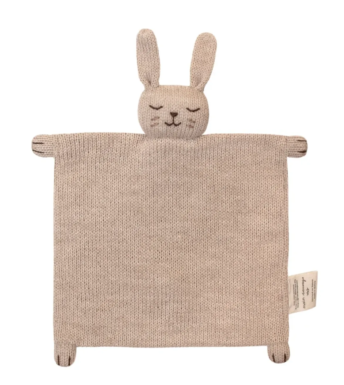 Schmusetuch aus Baby-Alpakawolle | Hase (beige)