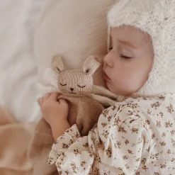 Schmusetuch aus Baby-Alpakawolle | Hase (beige)