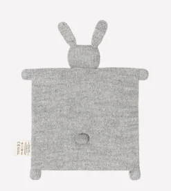 Schmusetuch aus Baby-Alpakawolle | Hase (grau)