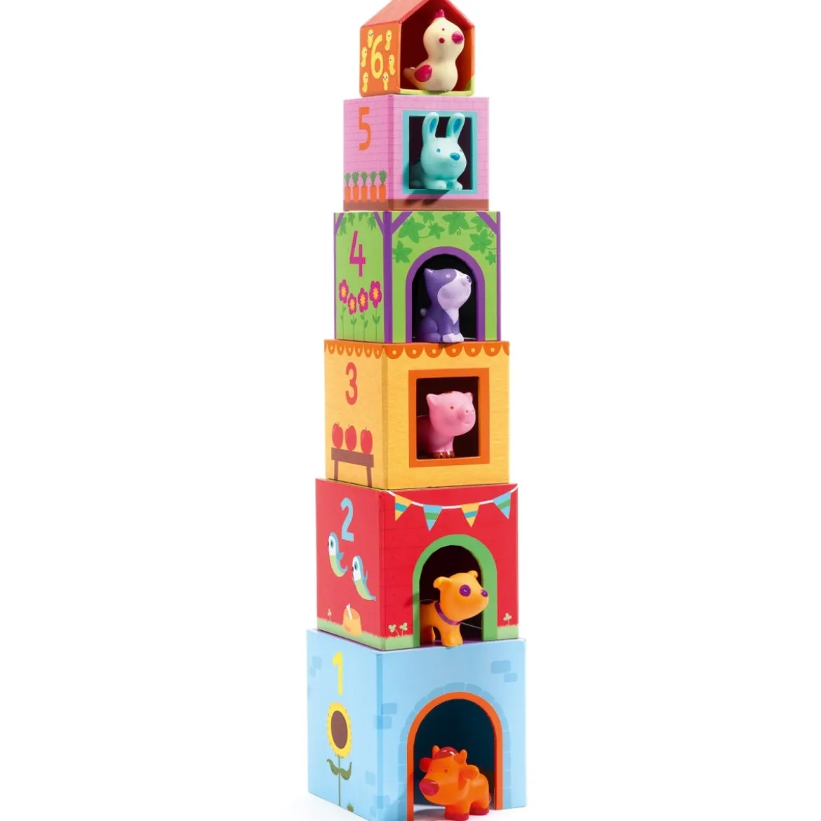 Stapelturm Topanifarm mit 6 Tieren