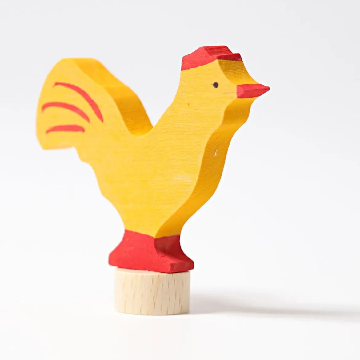 Steckfigur | Gelber Hahn
