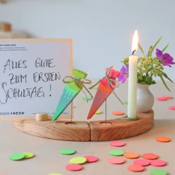 Steckfigur | Schultüte Neongrün