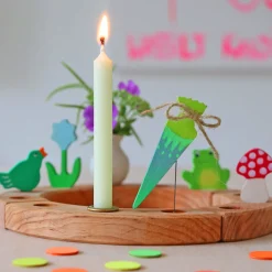 Steckfigur | Schultüte Neongrün