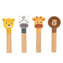 Steckspiel aus Holz | Hüpfende Tiere „Safari“