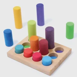 Steckspiel | Kleine Walzen Regenbogen