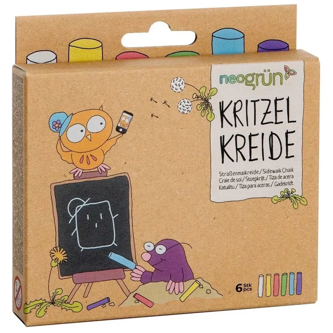 Straßenmalkreide | 6 Farben
