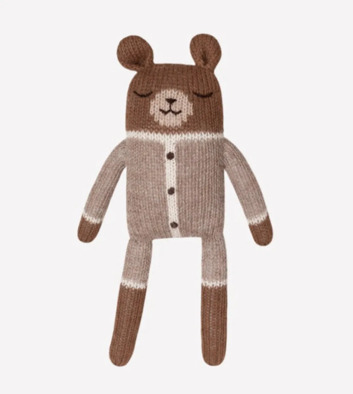 Teddy aus Baby-Alpakawolle | Beiger Strampler