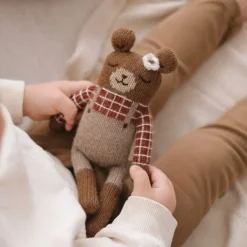 Teddy aus Baby-Alpakawolle | Kariertes Hemd