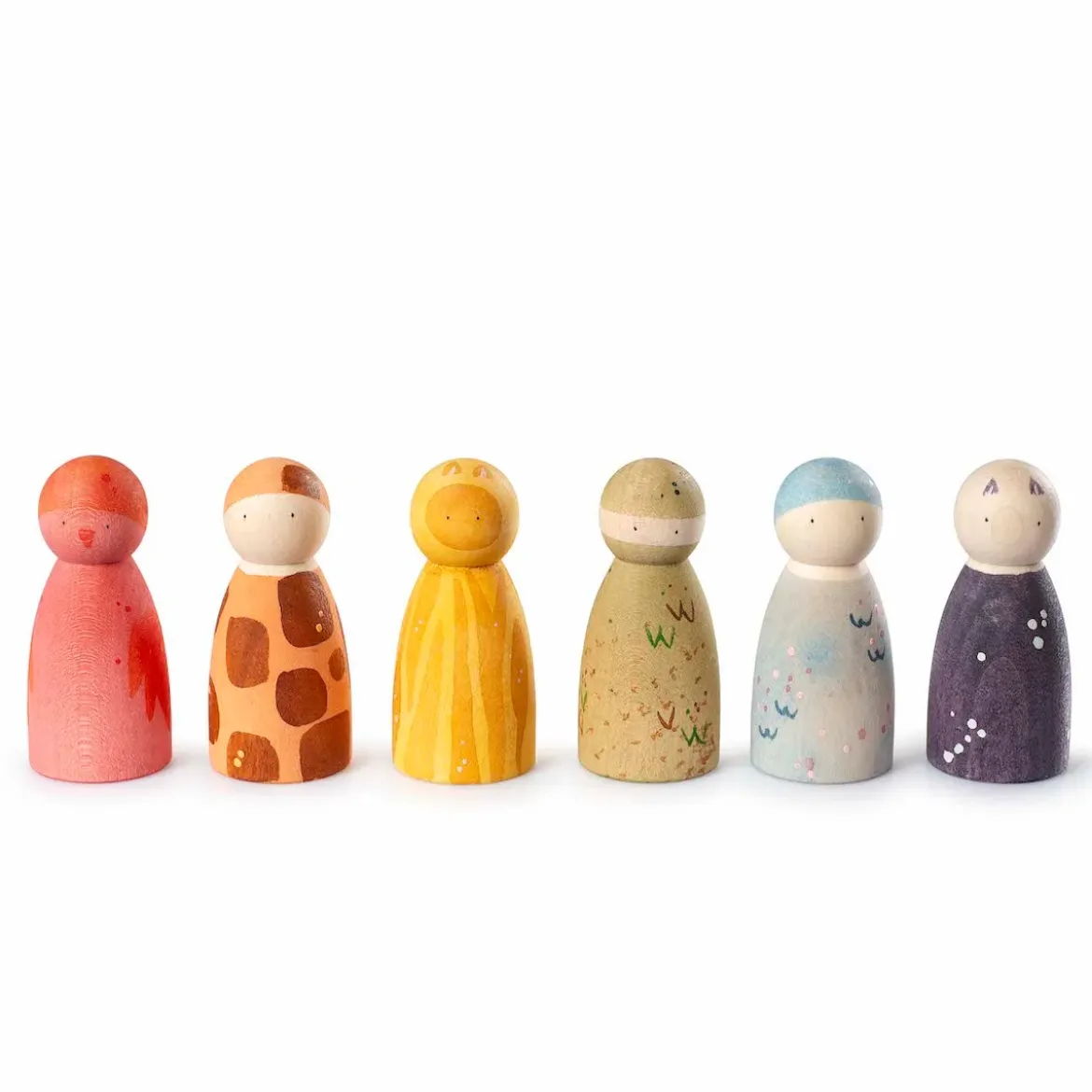 The Animal Crew | 6 Holzfiguren Tiere