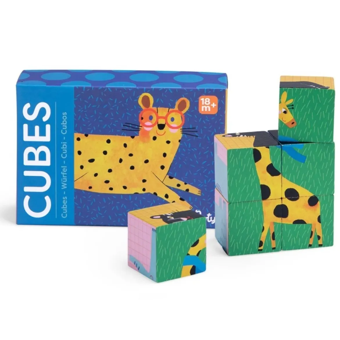 Toupitis Holzwürfel-Puzzle | 6 Tiere