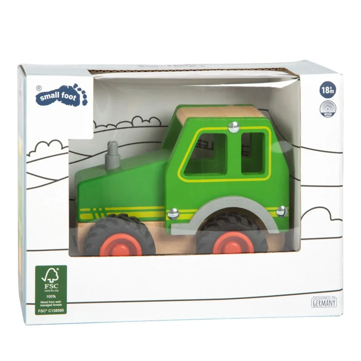 Traktor aus FSC®-zertifiziertem Holz