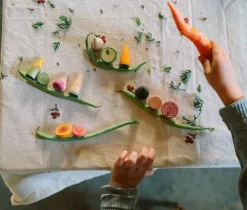 Veggies | 12 handbemalte Holzgemüse
