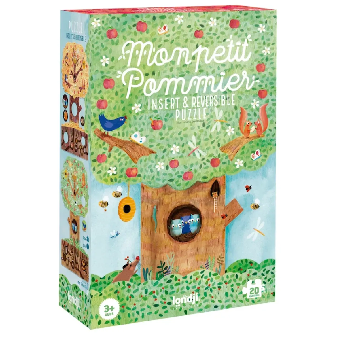 Wende-Puzzle Mon petit pommier | 20 Teile