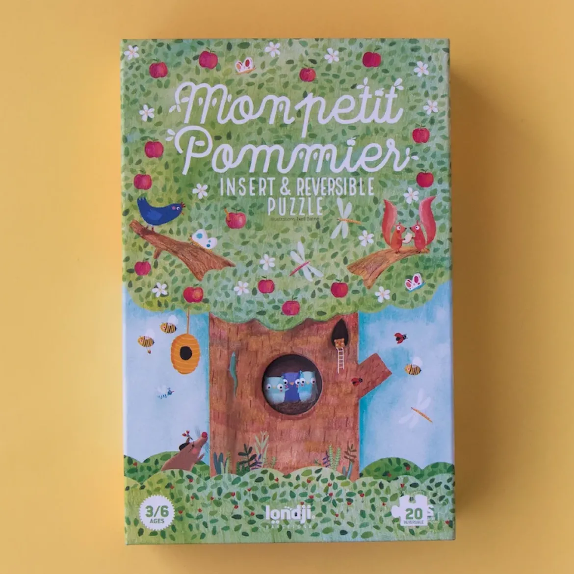 Wende-Puzzle Mon petit pommier | 20 Teile