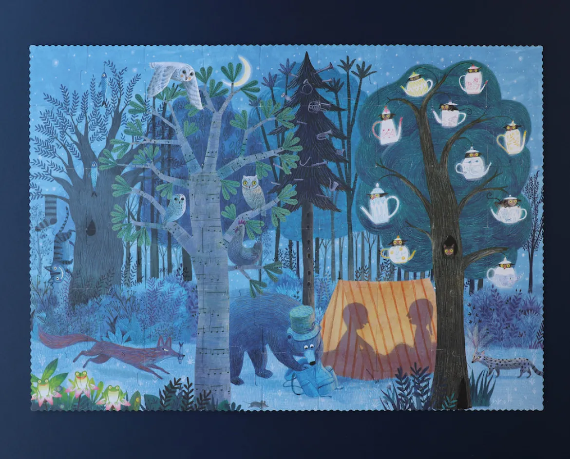Wende-Puzzle Night & Day in the Forest | 54 Teile