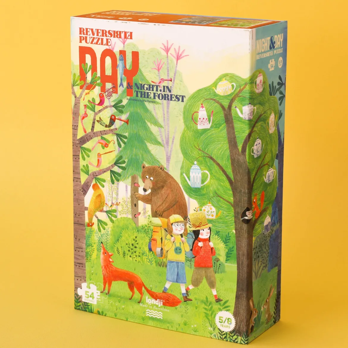 Wende-Puzzle Night & Day in the Forest | 54 Teile