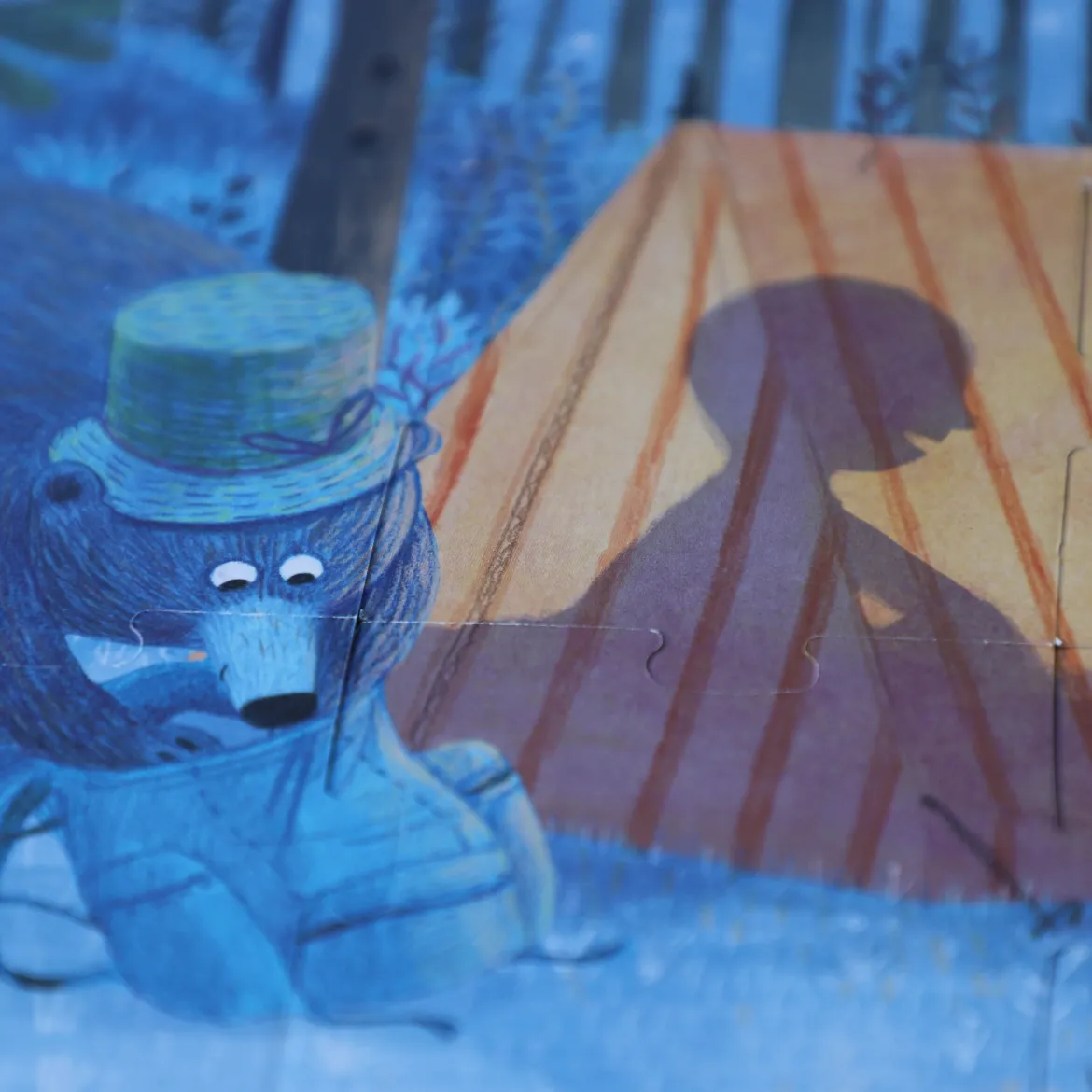 Wende-Puzzle Night & Day in the Forest | 54 Teile