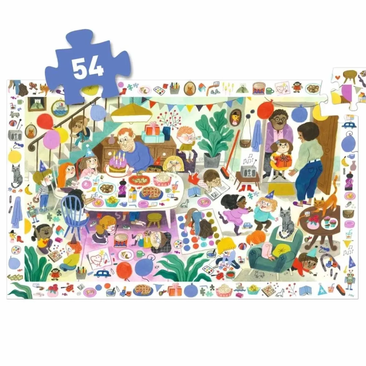 Wimmelpuzzle Geburtstag | 54 Teile