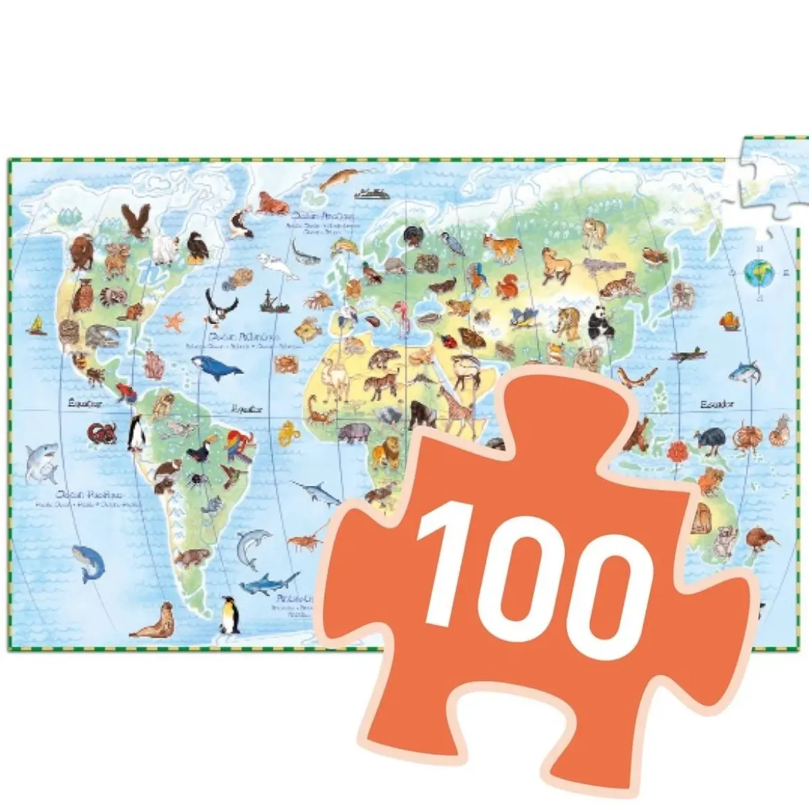 Wimmelpuzzle Tiere der Erde | 100 Teile