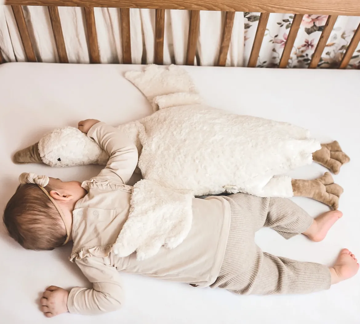 XL Kuscheltier & Wärmekissen | Große Gans weiß