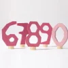 Zahlenstecker Set 6-9 und 0 | Rosa