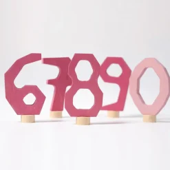 Zahlenstecker Set 6-9 und 0 | Rosa